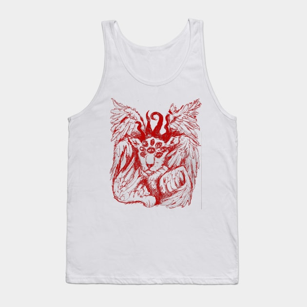 cursed lamb red transparent Tank Top by lovefromsirius